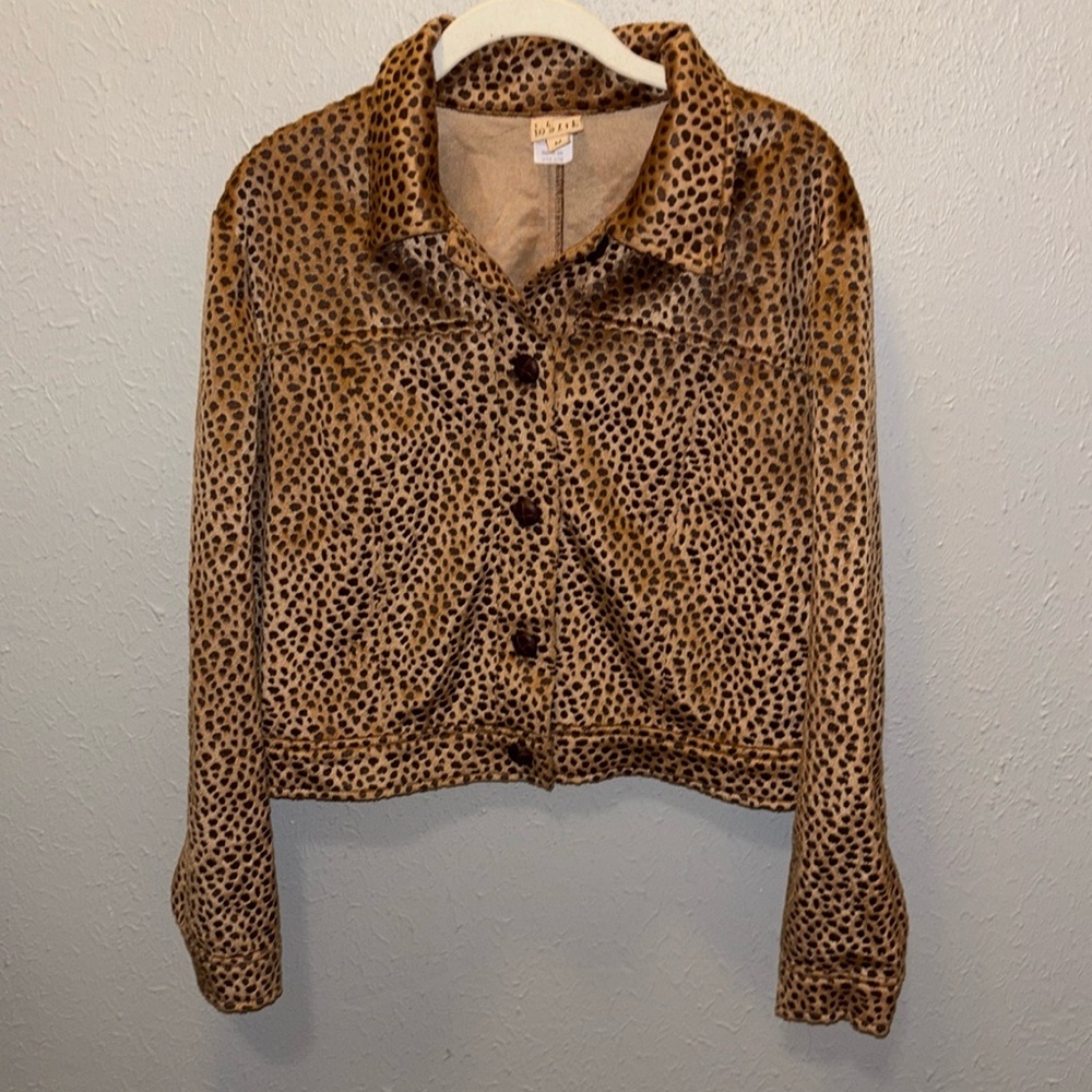 Vintage F. L. Malik Animal Print Jacket Coat Women’s Size Medium
